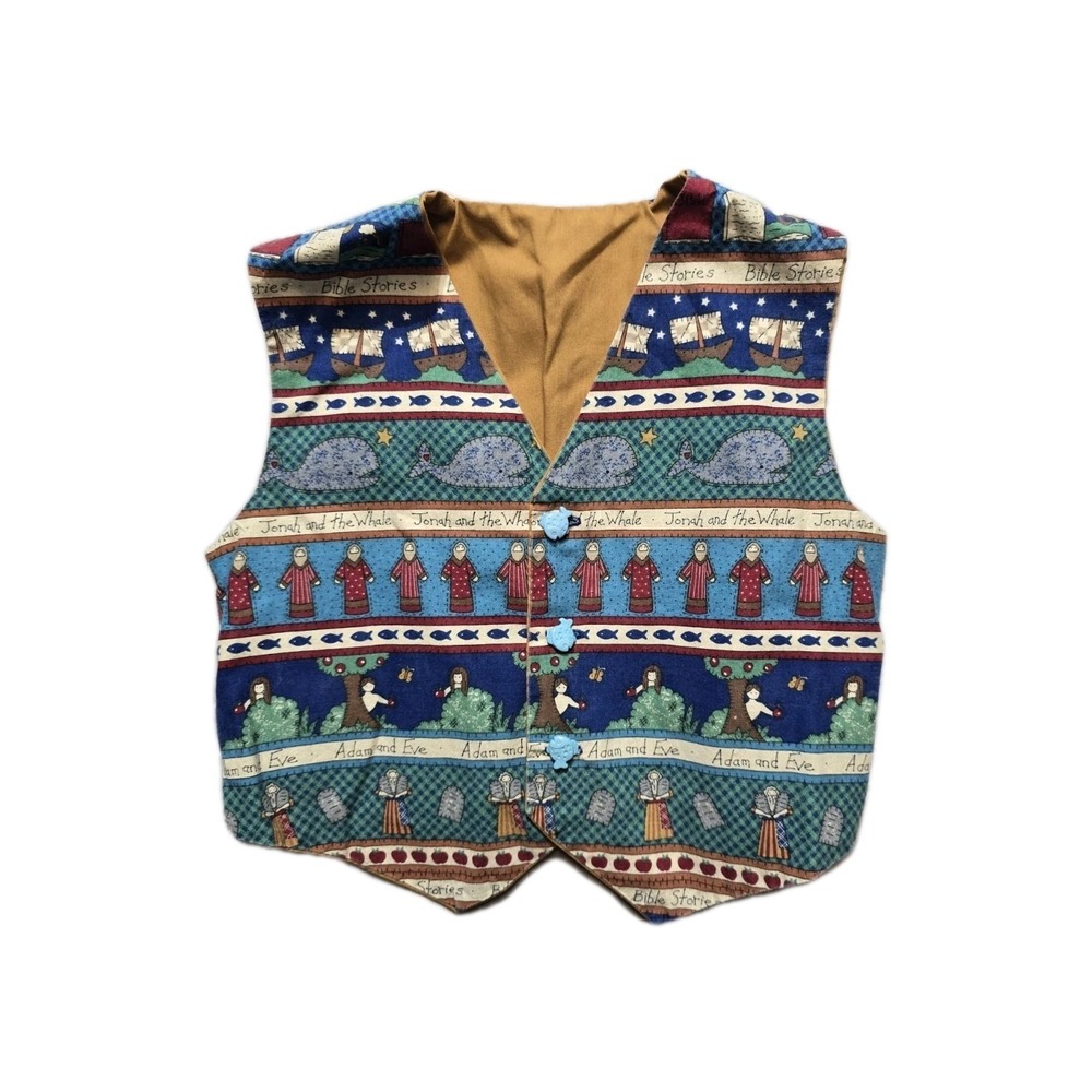 Vintage Kids Vest Handmade Bible Stories 5